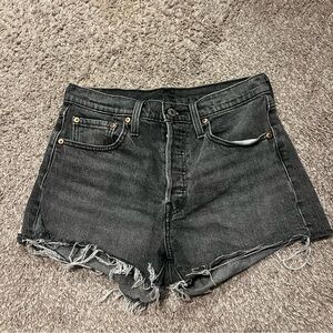 Levi 501 Black Jean Shorts
